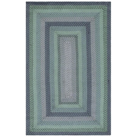 Safavieh 8 x 10 ft. Braided Contemporary Flat Weave Rectangle Rug, Grey & Green BRD651F-8